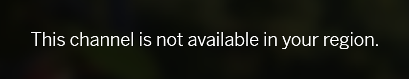 The Masters error message if you are outside of US